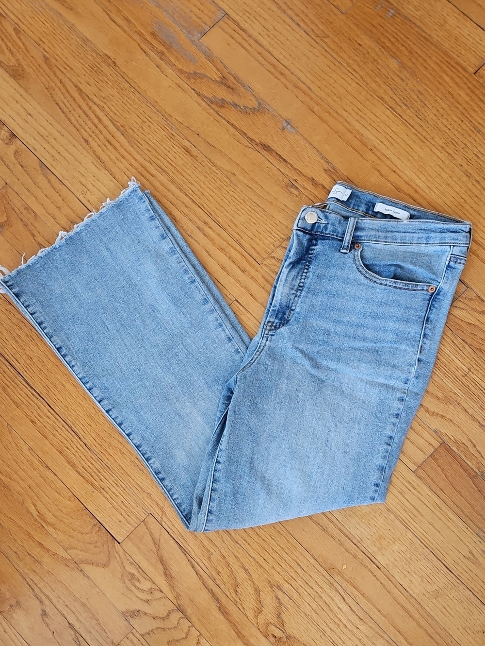 Jessica Simpson Light Blue Cropped Ankle Flare Jeans